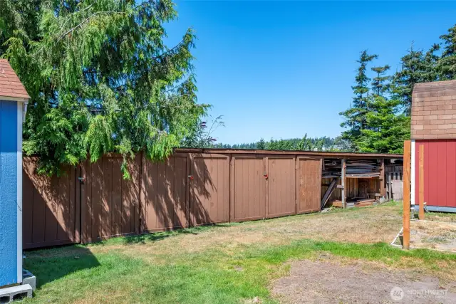 More storage along the fence line.