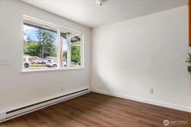 Dinning room perfect for a nice round table.