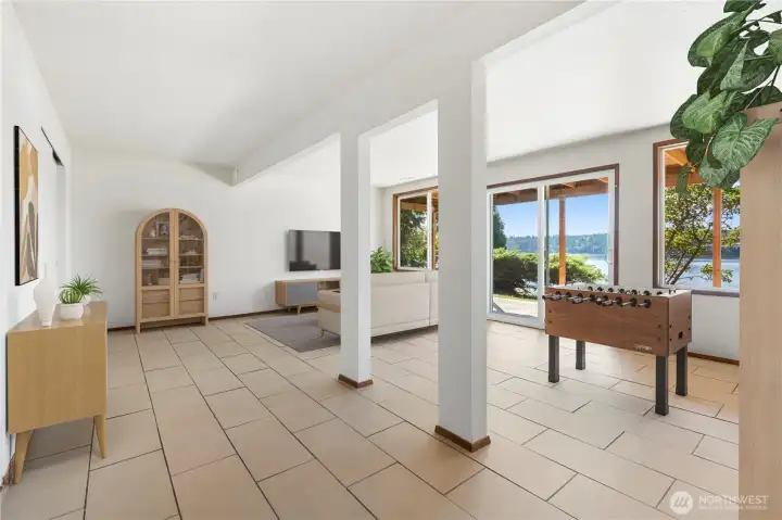Virtually Staged Daylight Basement Flex Space