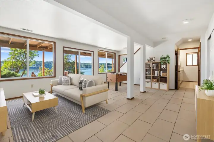 Virtually Staged Daylight Basement II