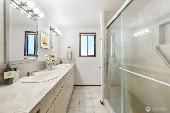 Virtually Staged Basement 2 Sink Bath