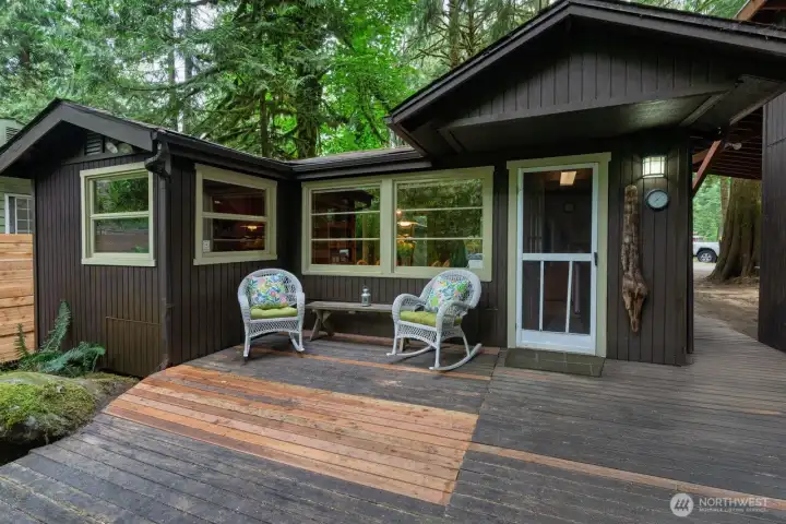 Deck is right out your kitchen door for ease of entertaining.