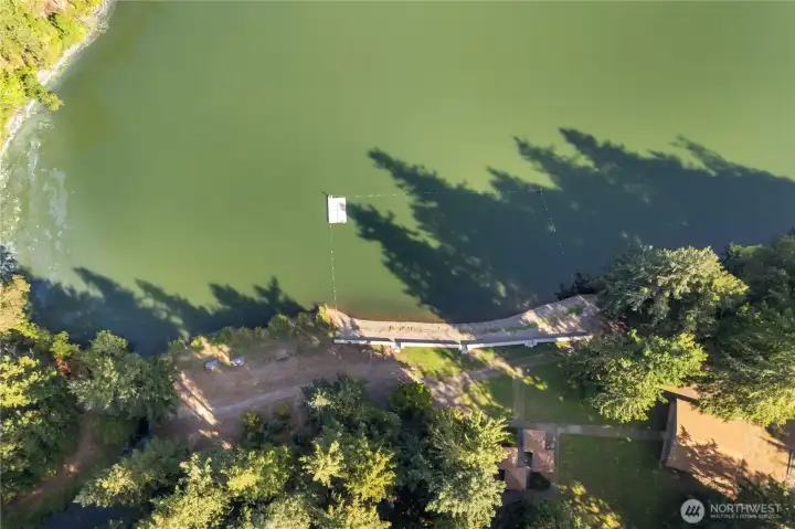 This beach with swimming area is right outside your backyard as well!