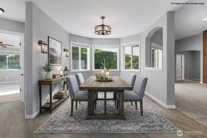 Virtually Staged- there aren't wall scones.