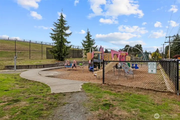 Across the street from Cedar Pointe there is a large park and a playground.