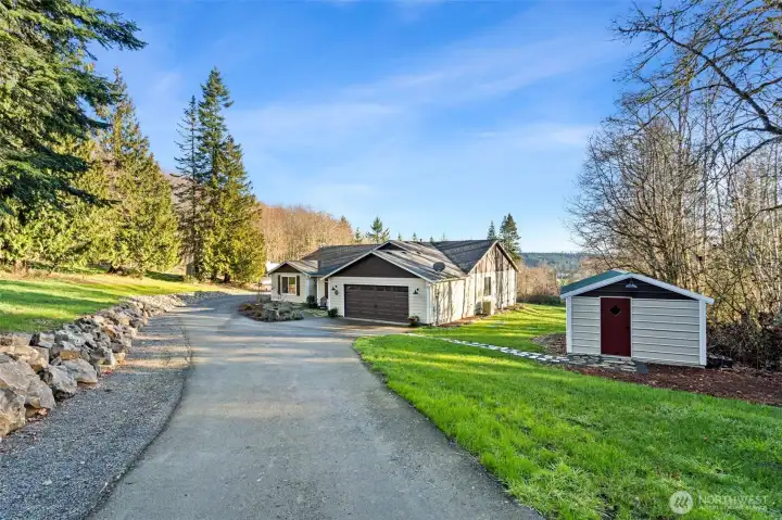 Paved driveway leading to your new home!