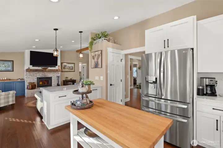 Open concept living makes for easy entertaining