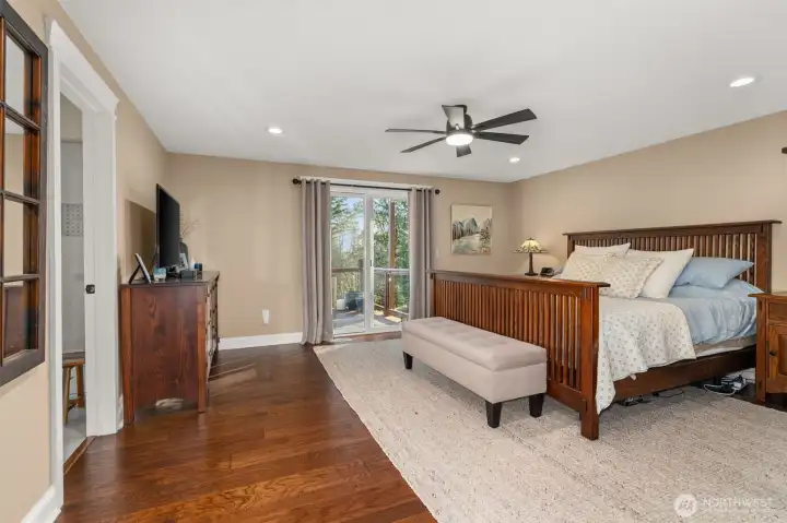 Step out onto the deck from your master bedroom