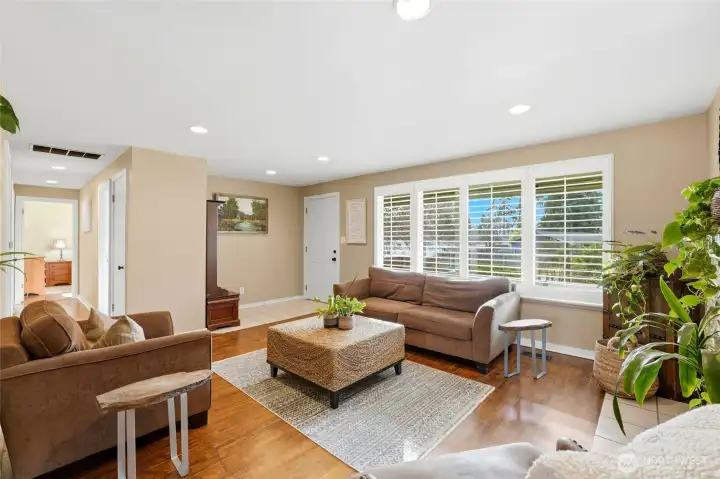 South facing windows provide abundant natural light.