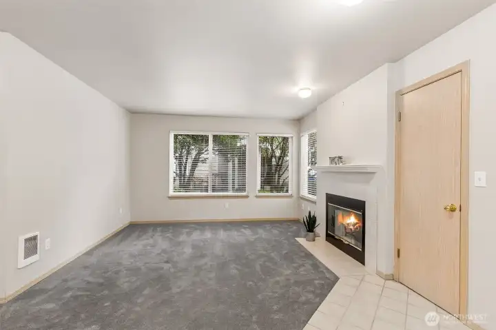 Living Room with Cozy Fireplace