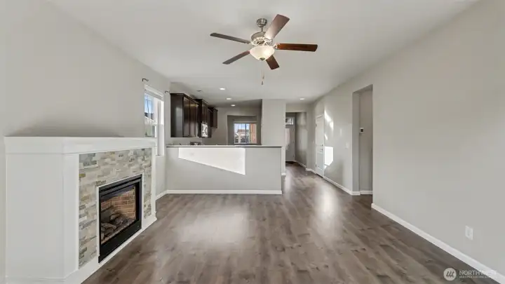 Open and functional family room conveniently located next to the kitchen, creating an easy flow for everyday living and gatherings.