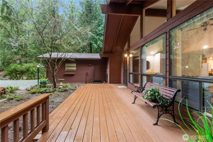 Charming exterior with rustic Northwest appeal.