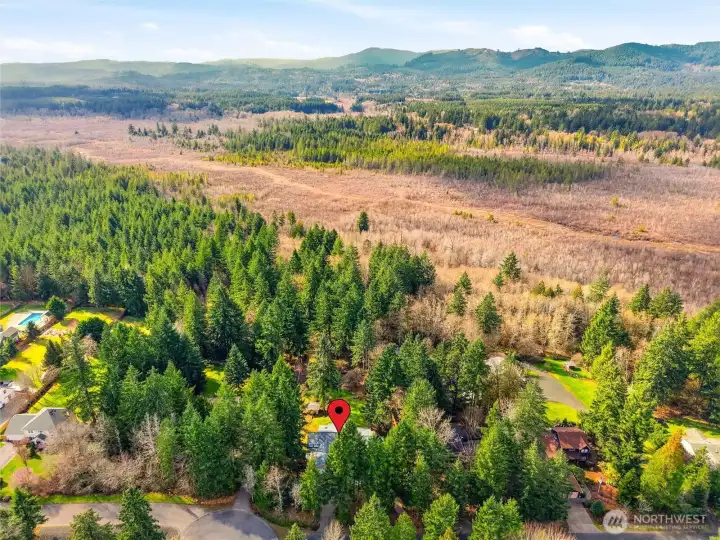 LOOKING TOWARDS THE BLACK HILLS - House at Red Dot.