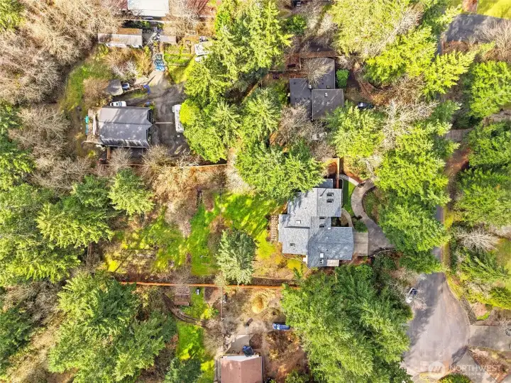 VIEW FROM ABOVE----- Cul de sac on Jamieson Court on bottom right.