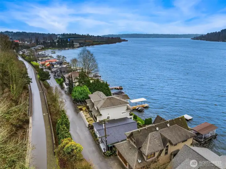 Ripley Lane, one of the most coveted stretches of shoreline along Lake Washington.