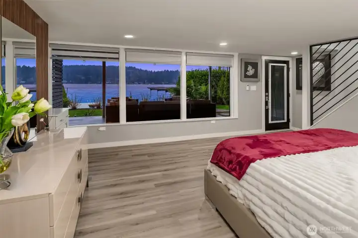 Welcome to your primary suite sanctuary on the lower level.