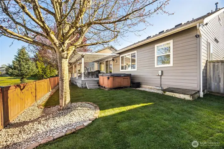 Low maintenance yard but still room for your favorite pet.