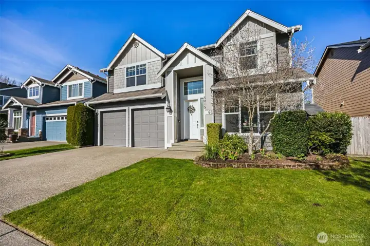 Front yard sprinklers help keep this grass looking it's best!