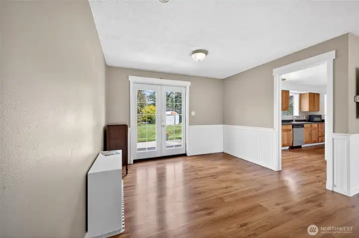 View of formal dining room big enough for all guests