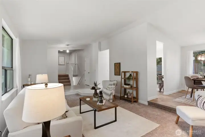 New carpet adds warmth and comfort throughout the home.