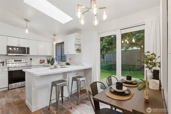 Bright and inviting area ready for cooking and entertaining.