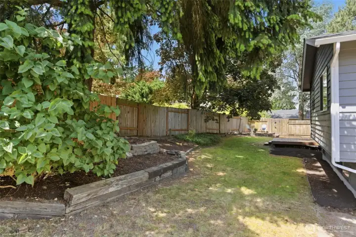 So much room to relax and plant a beautiful garden.