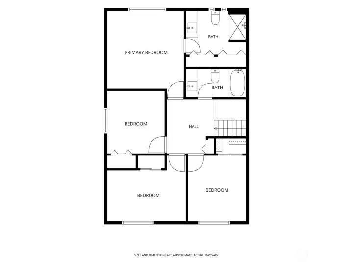 Second-level floor plan.