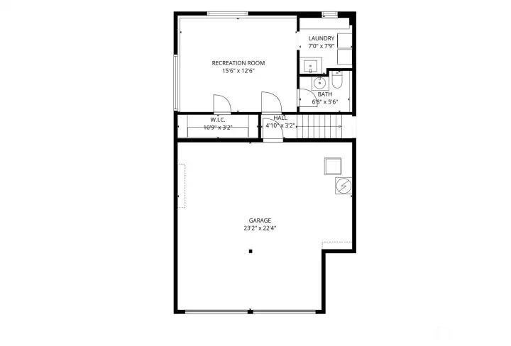 Lower-level floor plan.
