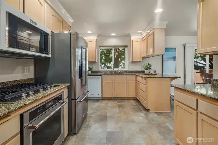 Spacious kitchen.