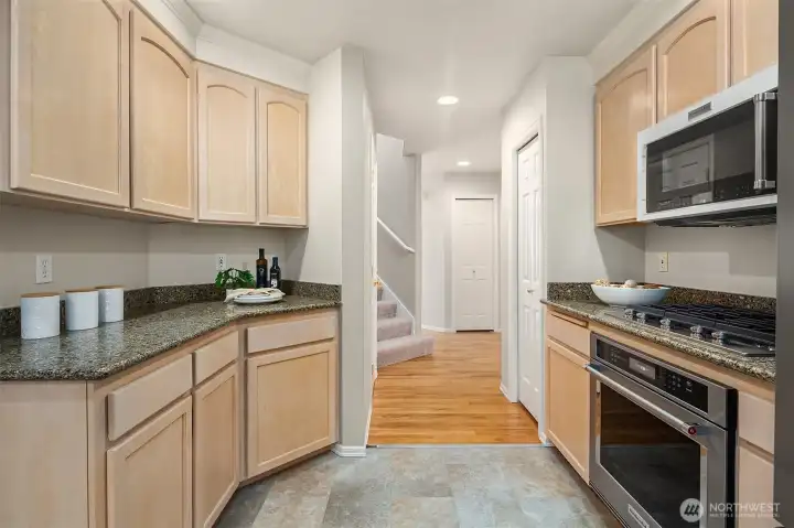 Spacious kitchen.