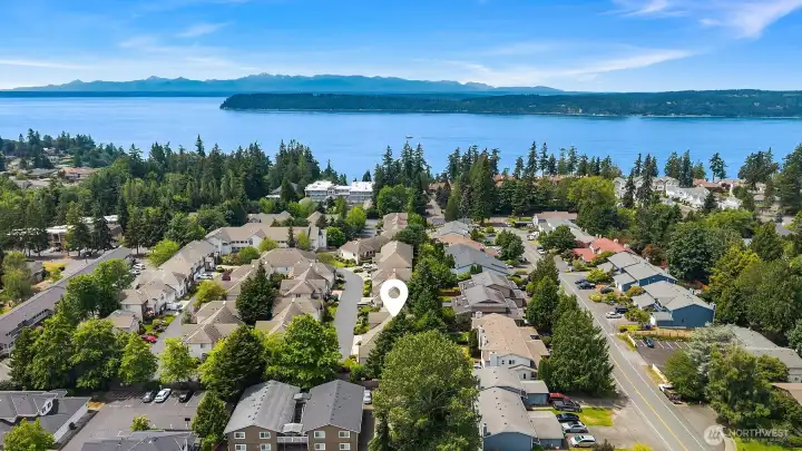 Aerial photo facing West.