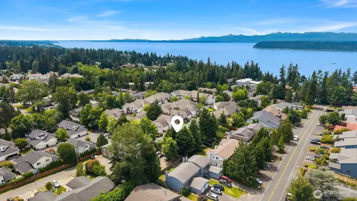 Aerial photo facing Southwest.