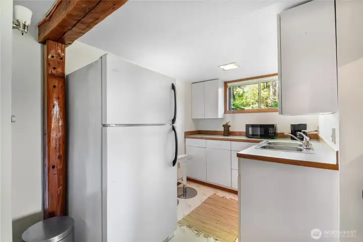 Lower level kitchenette