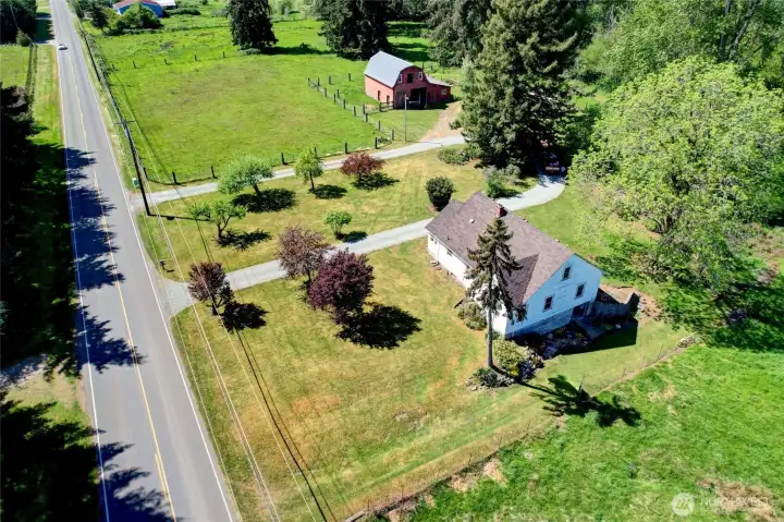 Aerial of west side of the 20 acres