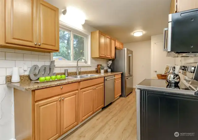 All new appliances. Spacious kitchen and window overlooks the backyard.