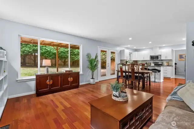 Open concept living secondary dining.