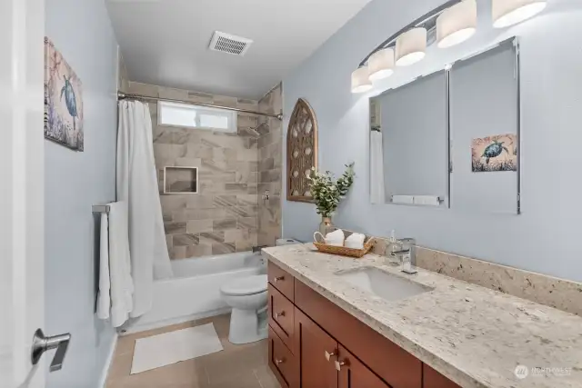 Upper guest bathroom.