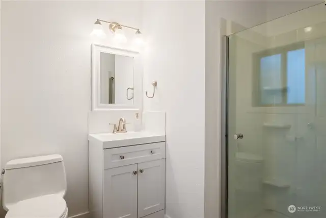 Primary Bathroom; fresh and updated