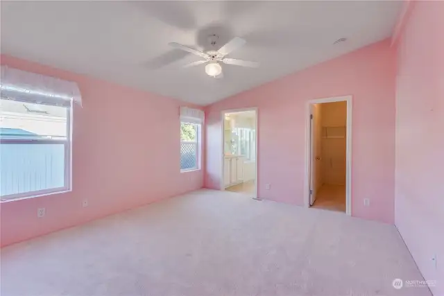 Primary Bedroom looking into Bathroom & Walk-in Closet