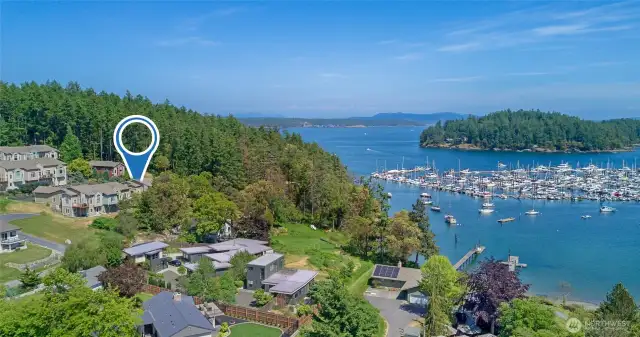Location, walking distance to the charming town of Friday Harbor.