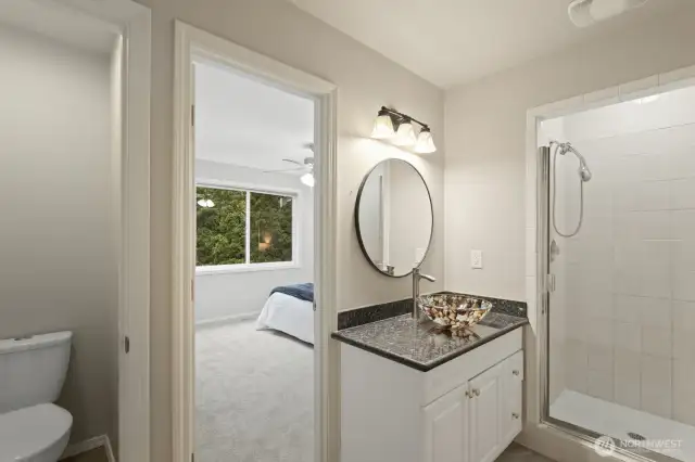 Main floor bath...connects to bedroom #3