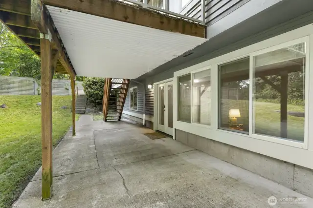 Edited Photo leads you to your own covered patios and access to the huge backyard!