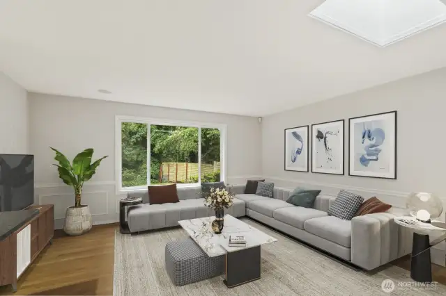 Virtually-Staged and another pic of the upstairs gathering room