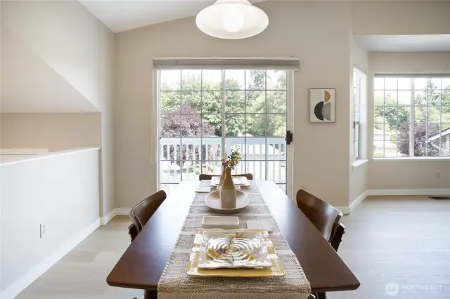 Slider off dining area