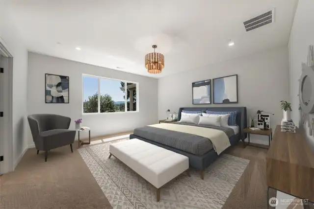 Master bedroom (Virtually Staged)