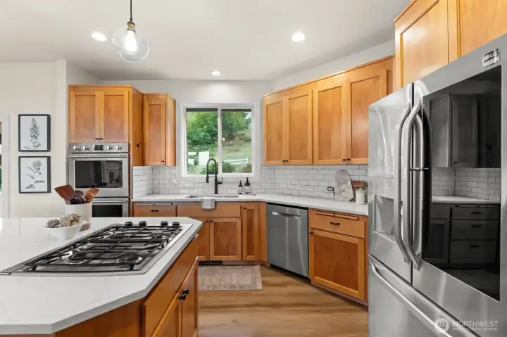 Spacious, thoughtfully laid out kitchen with updated appliances