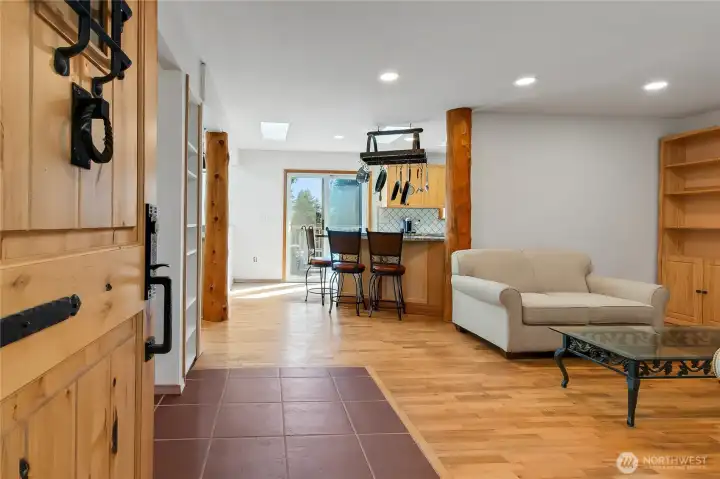 Custom Oak door with speakeasy