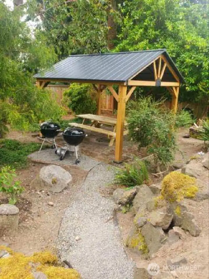 Gazebo with the BBQ Grills