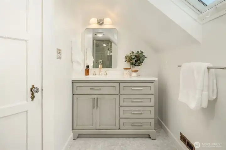 Updated bath on top floor