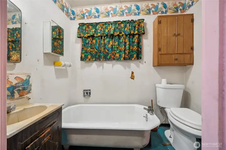 Hall bathroom with classic styling awaiting your design vision.